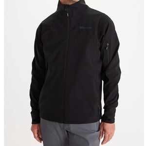 MARMOT // Mens Softshell Alsek Water Repellant Jacket Black Size Medium